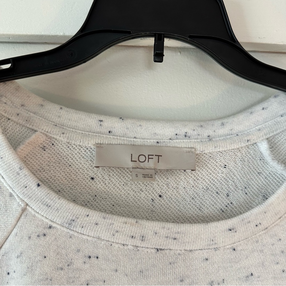 LOFT Heathered Ruffle Sweater - Picture 3 of 5